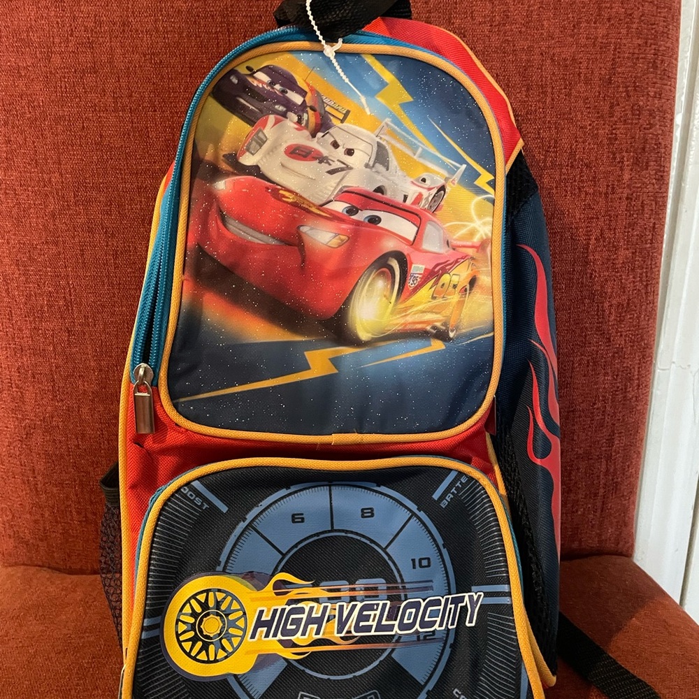 Disney/Pixar Cars Lightning McQueen Kids Backpack - Red & Blue